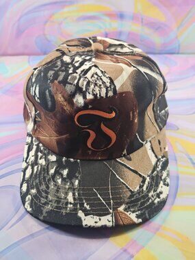 Thunder Skateboard Trucks Snapback Hat, Brown Camo Pattern